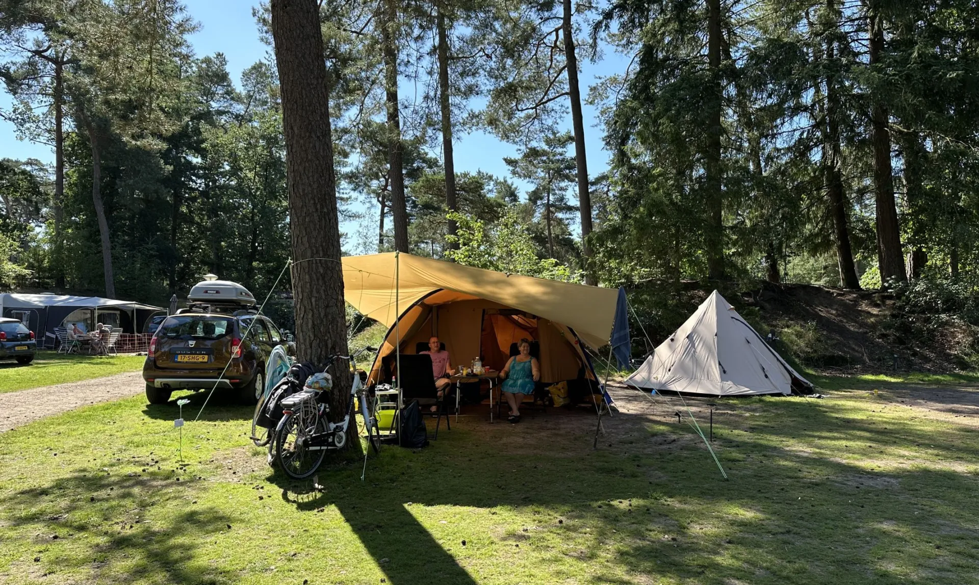 Camping Veluwe kampeerplaats Landhuisje 1